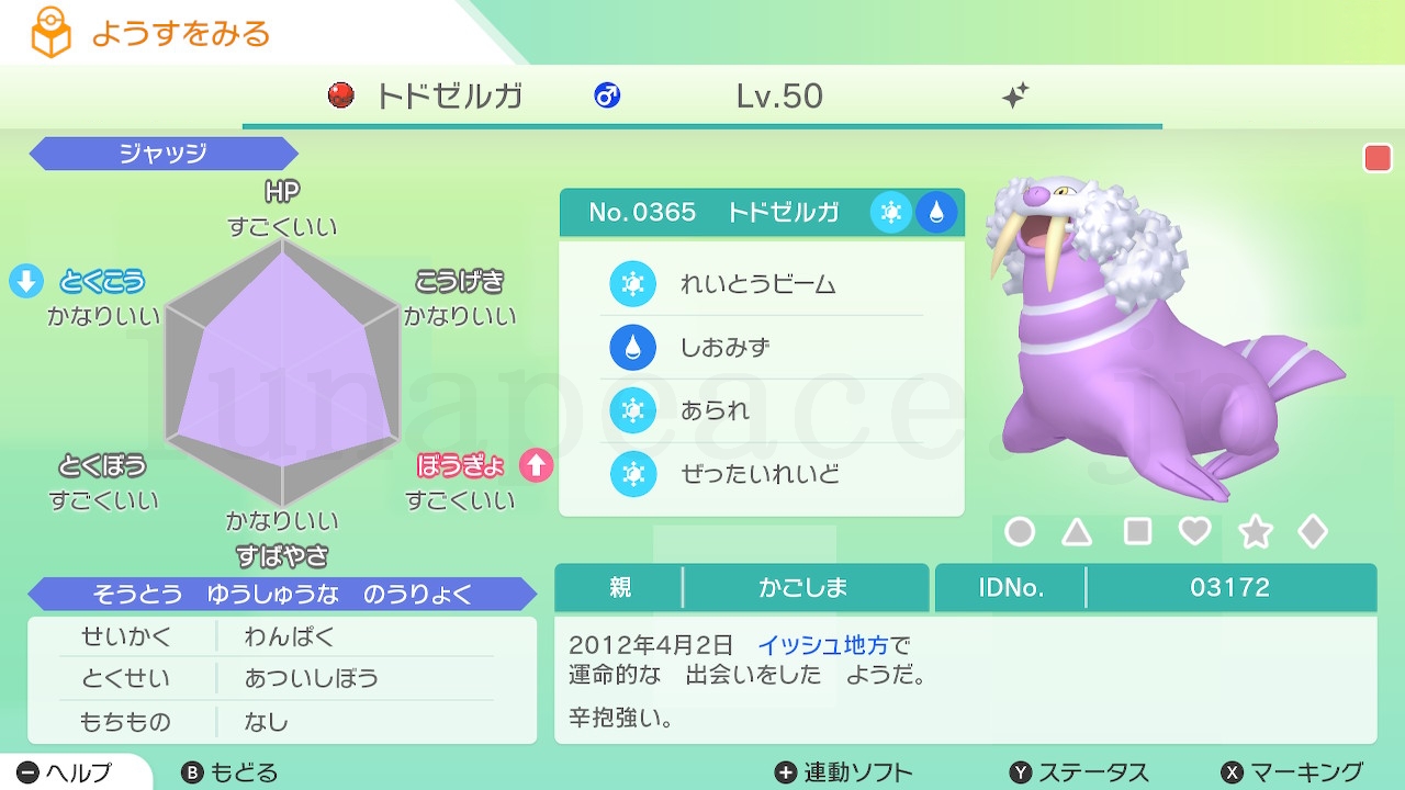 No.0365 トドゼルガ✦♂（親 かごしま:03172）